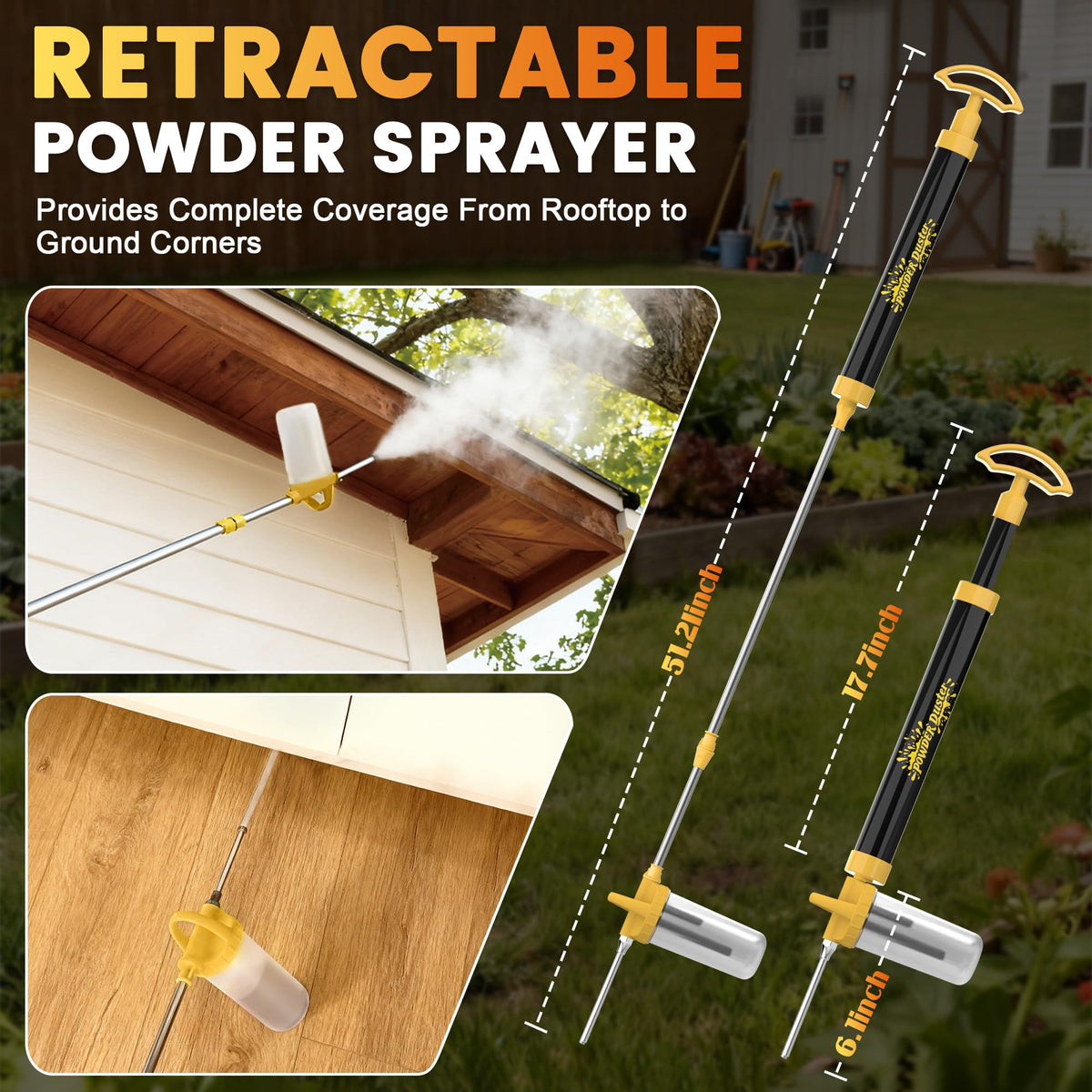 LIXUANBY Duster extended to 4ft for reaching high spots