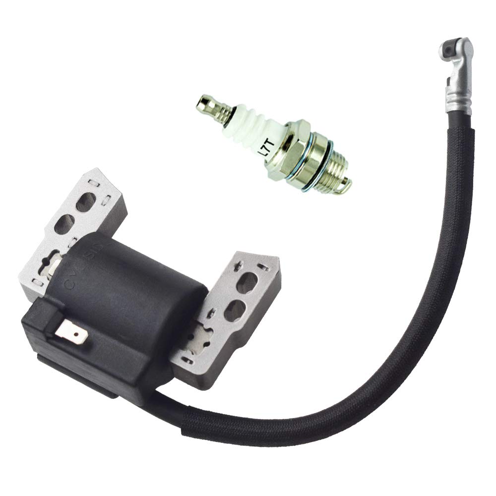 LIYYOO ignition coil close-up showing robust build for Briggs & Stratton engines