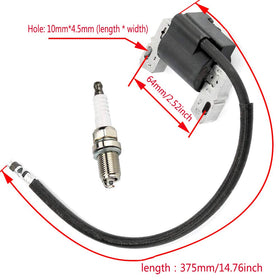 LIYYOO packaging with ignition coil and spark plug included for replacement use.