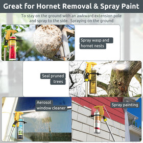 Lizatto dusting gardens and trees with extended, precise reach