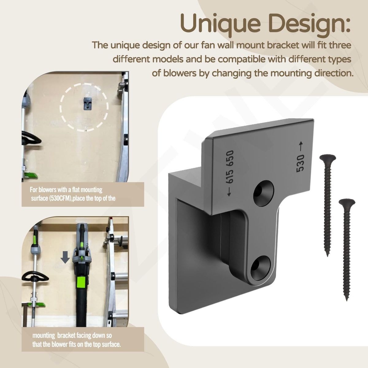 LIZEWEI LB5300-compatible wall bracket kit with mounting options