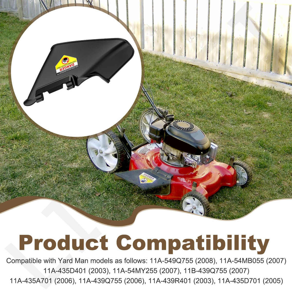 LIZEWEI Craftsman Huskee MTD compatible chute, reliable performance for supported models.