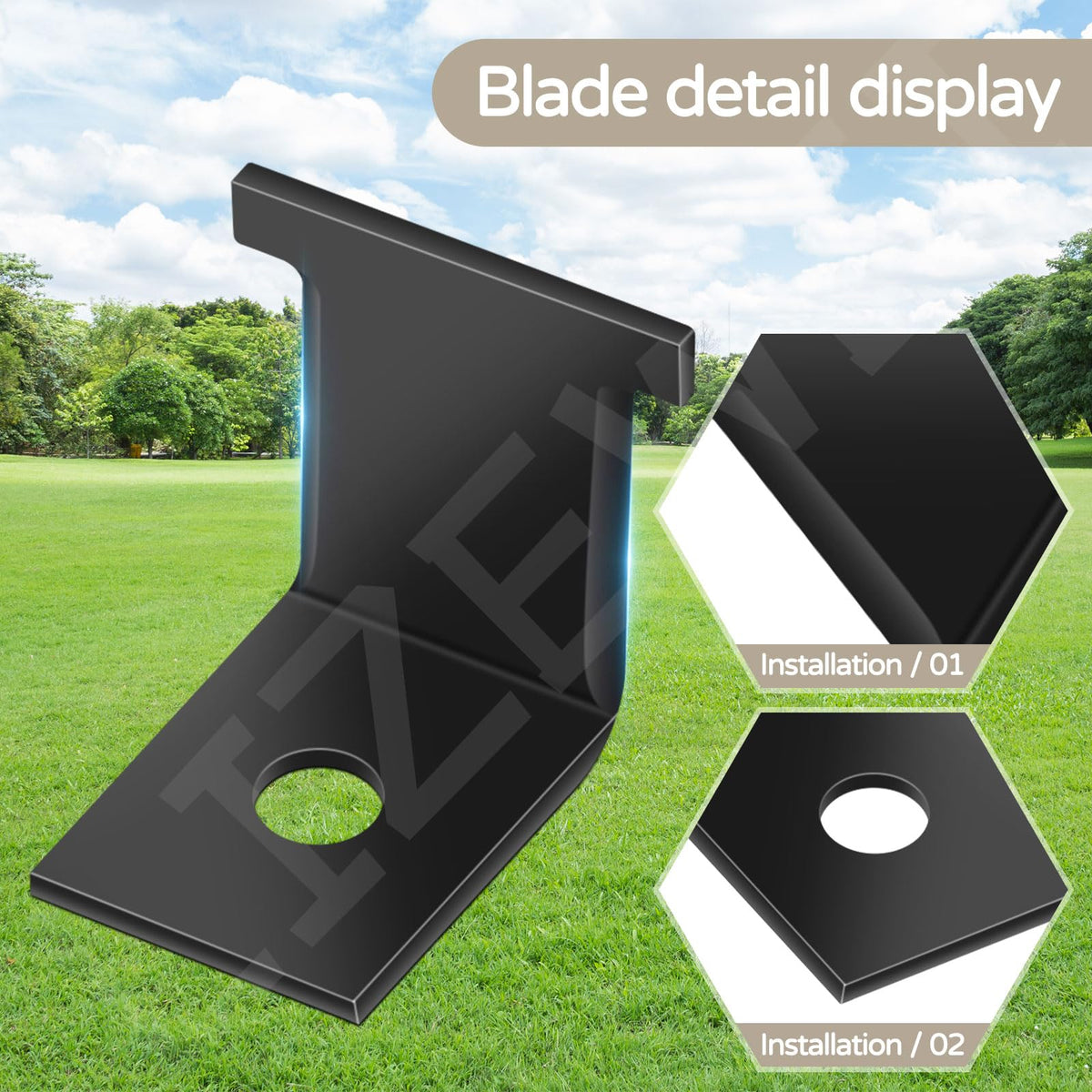 Durable LIZEWEI blade material for long-lasting trimming performance.