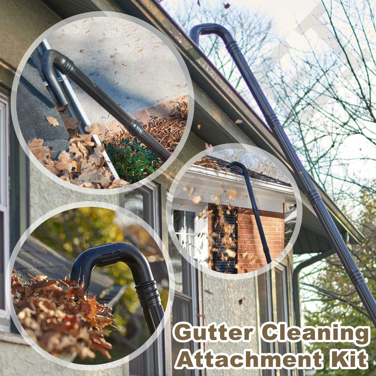 LIZEWEI easy ground-based gutter cleaning setup without ladders