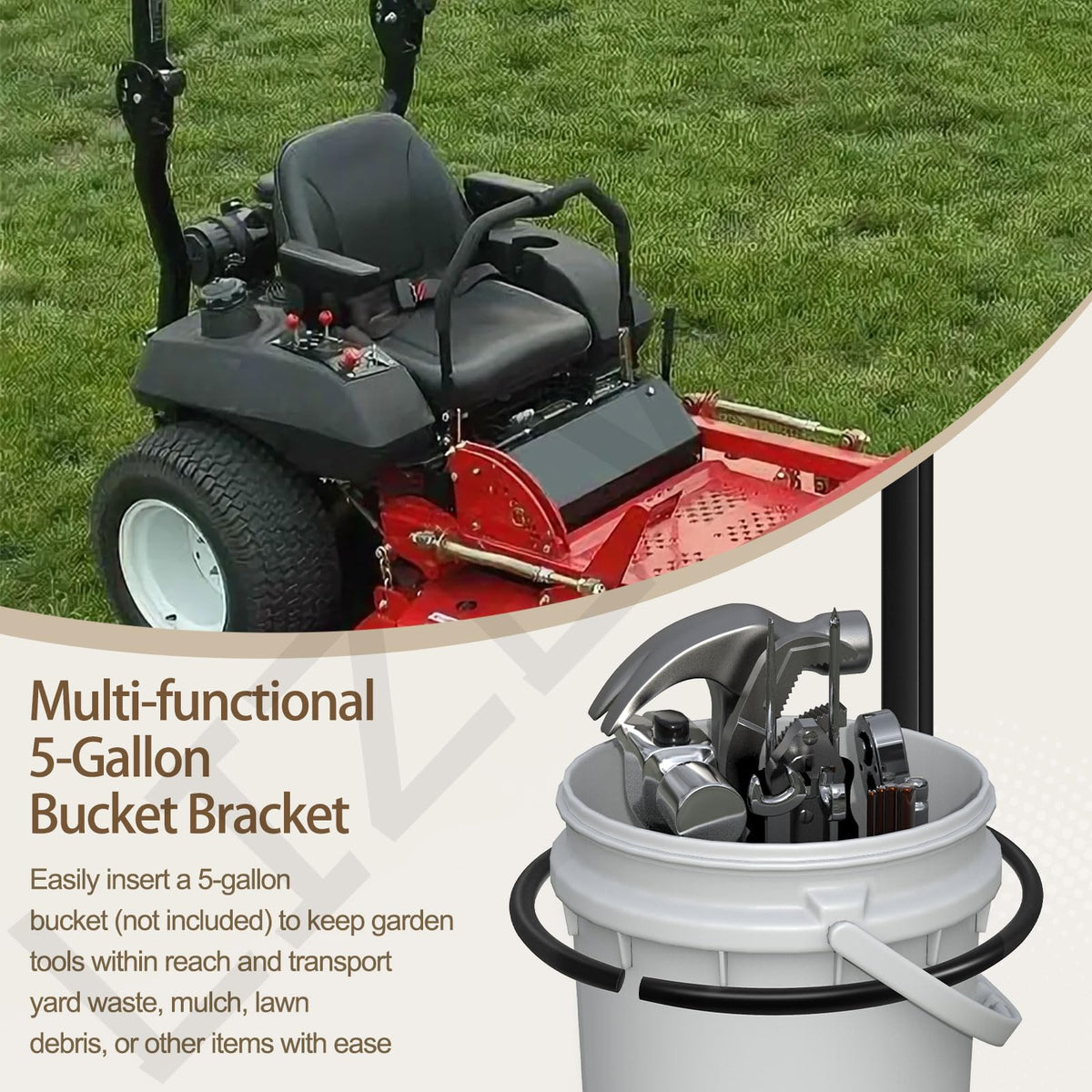 LIZEWEI includes mounting hardware for easy installation on compatible mowers.