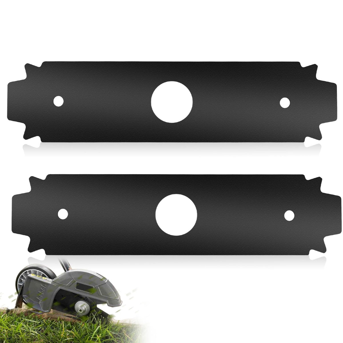 LIZEWEI 8-inch reversible edger blade front view showing dual usable sides for longer life.