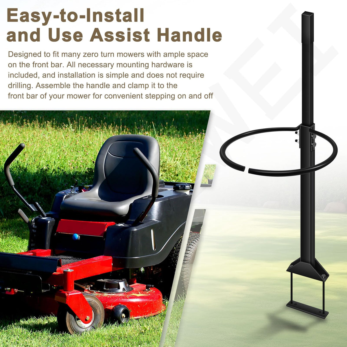 LIZEWEI rubber top-handle offers extra grip for comfortable access.