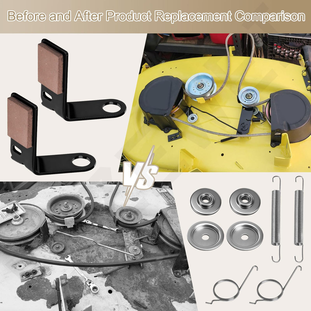LIZEWEI GX10120 deck arm idler spring shown for smooth deck operation.