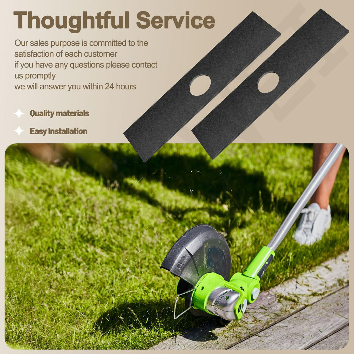LIZEWEI reversible edger blade extends blade life