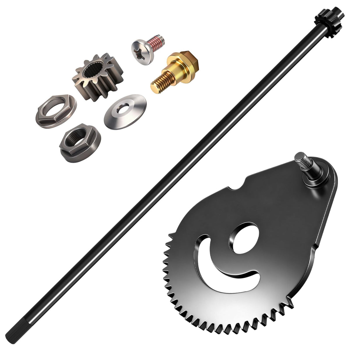 LIZEWEI steering shaft kit laid out for easy lawn mower repair