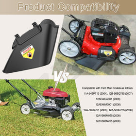 LIZEWEI Yard Man compatible side discharge chute, directs clippings effectively.
