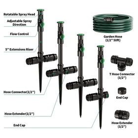 Lizjarol Adjustable Sprinkler Angle allows precise 5°–360° coverage.