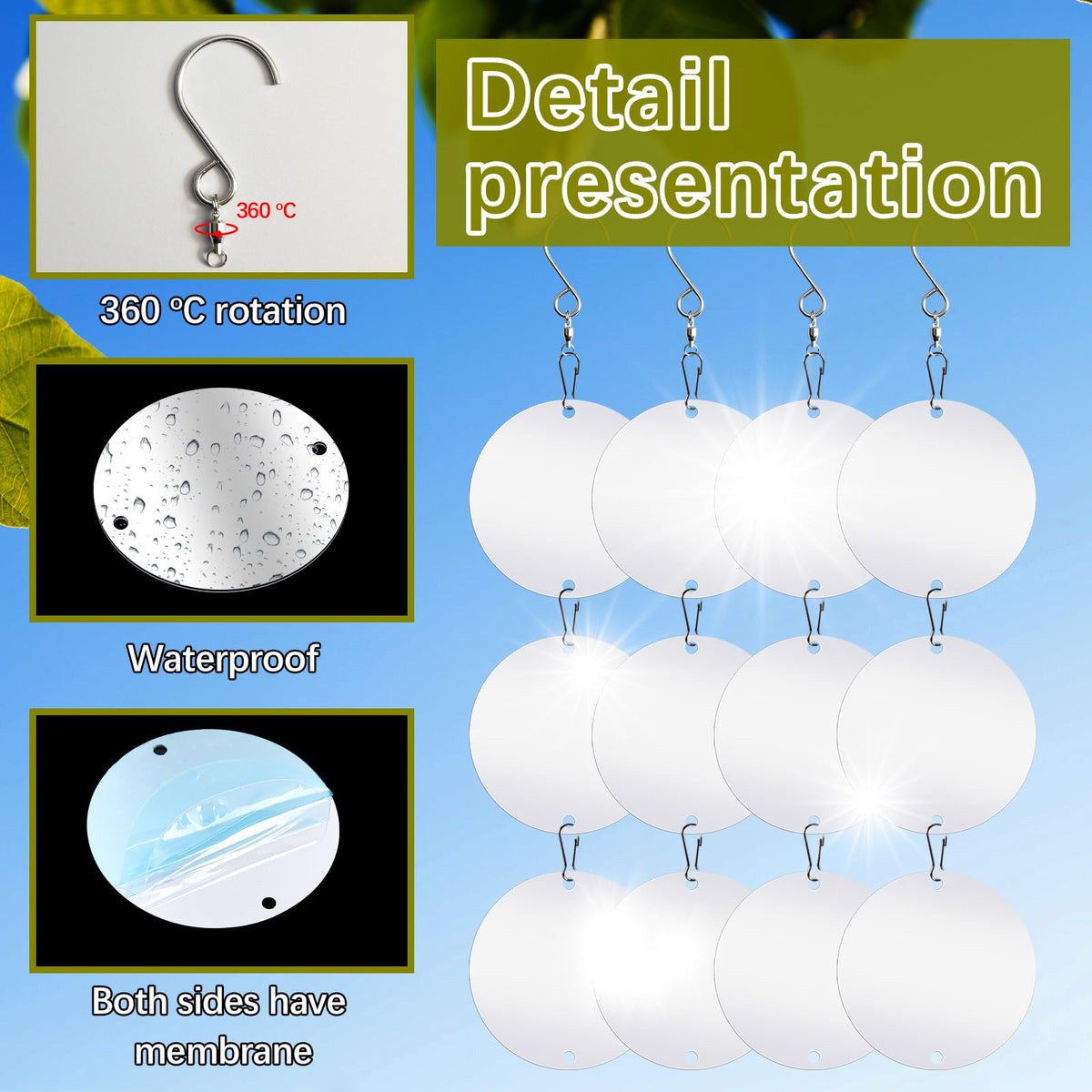Lizoidzsm Bird Scare Disc easy assembly for quick outdoor setup