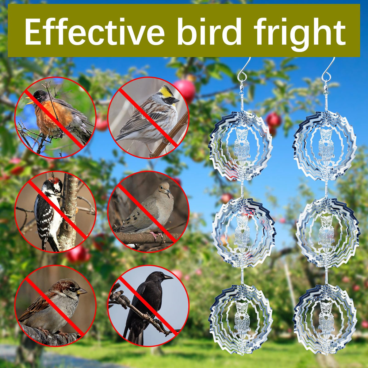 LIZOIDZSM easy to assemble deterrents for garden, patio, and orchard.