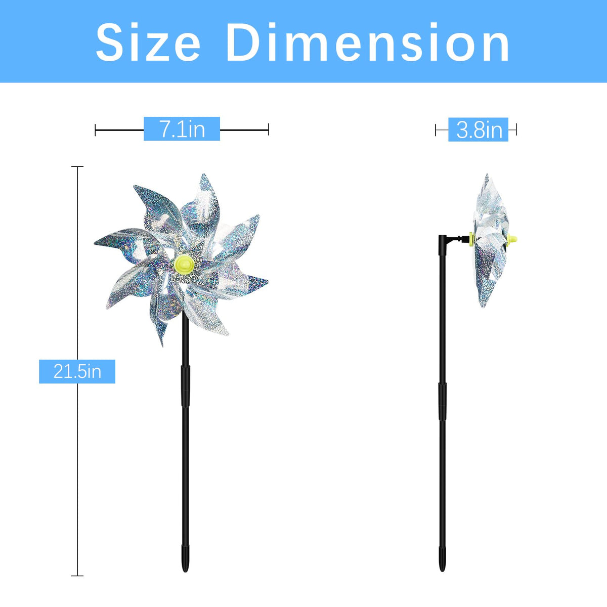 LIZOIDZSM garden pinwheels assembly guides for easy setup
