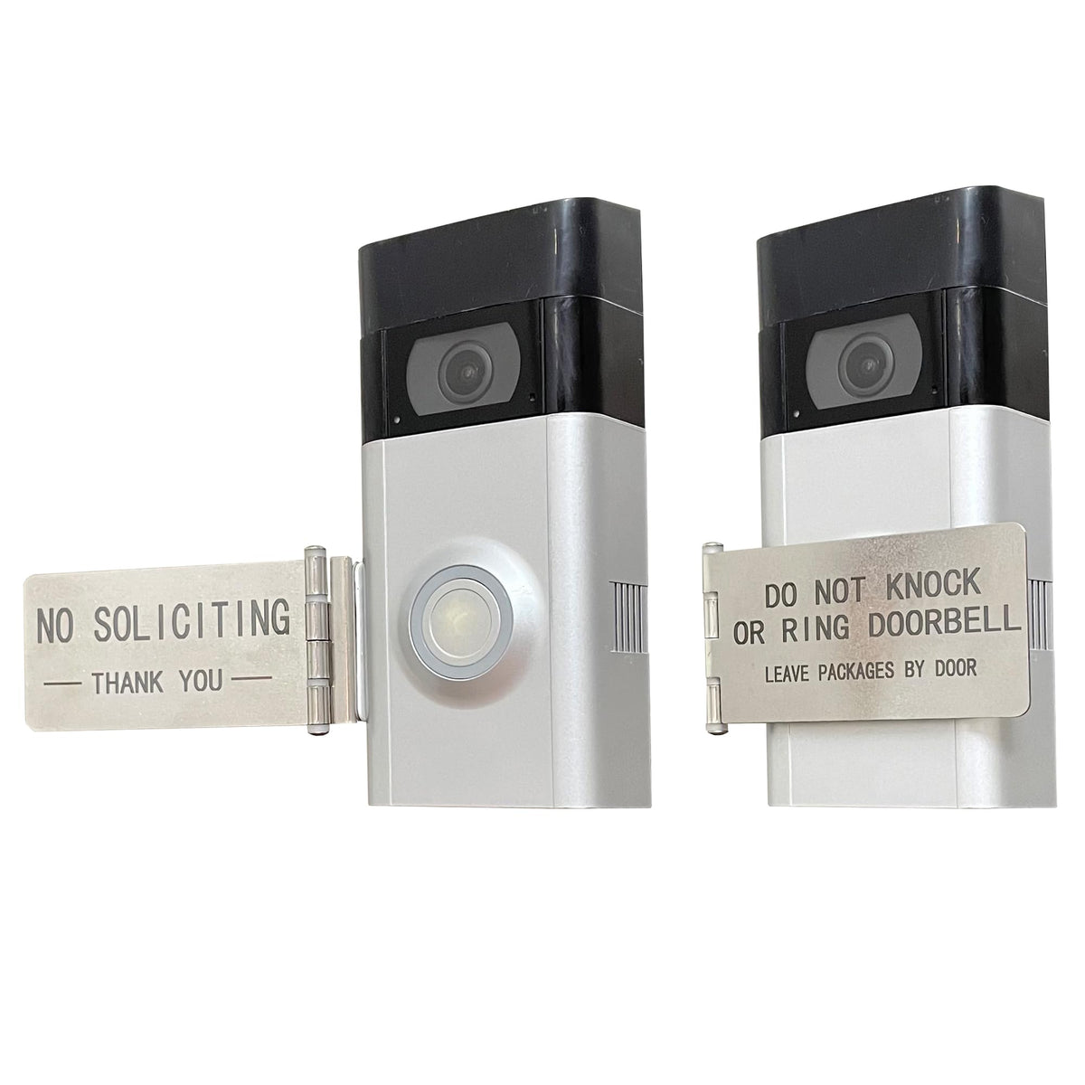LJSCARE front door sign left-side silver reduces interruptions during naps