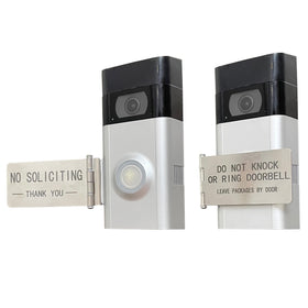 LJSCARE front door sign left-side silver reduces interruptions during naps