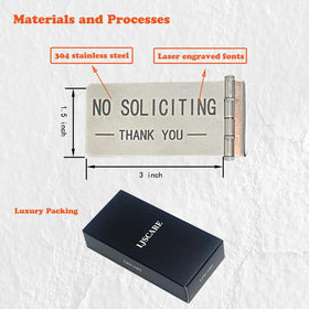 LJSCARE readable 71 by 38 mm sign left-side silver for at-a-glance visibility