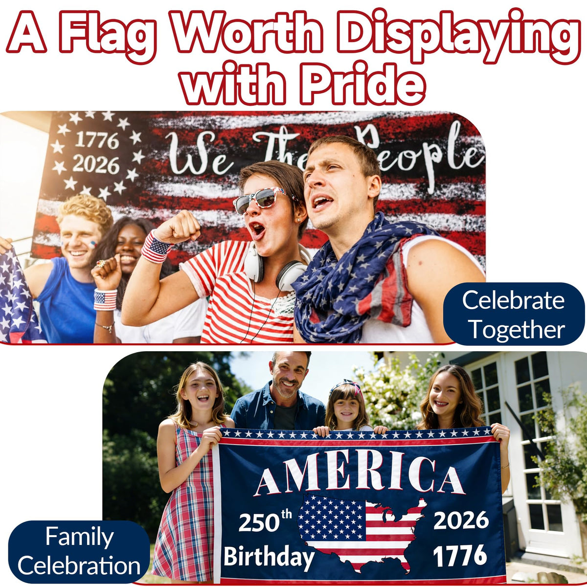 LJSCQF flag indoor wall decor adds seasonal patriotic ambiance.