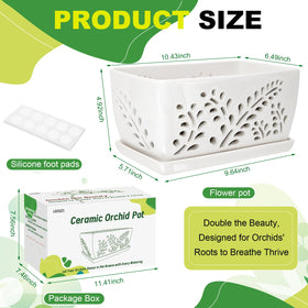 LKSSZS orchid pot features 360° airflow for balanced root environment.
