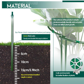 LKSSZS half-round design fits around plants for easy support.
