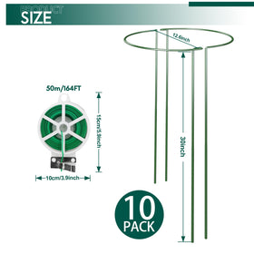 LKSSZS sturdy 5mm iron wire with green coating keeps stems upright.
