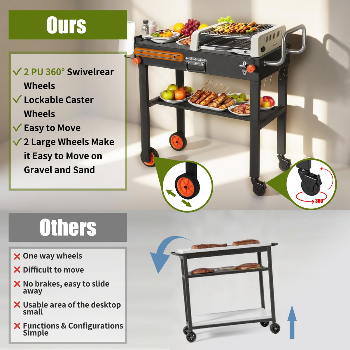 LKVHV collapsible spice rack keeps seasonings within reach while cooking.
