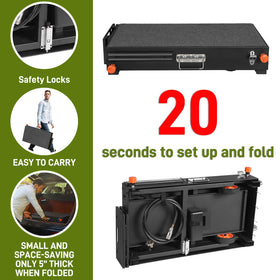 LKVHV grill cart folding design for compact travel and easy storage.