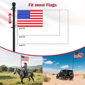 LLARGUEST anti-wrap rings system protects flags in windy conditions
