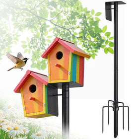 LLARGUEST Bird Pole at 75-inch height with stable five-prong base for outdoor feeding