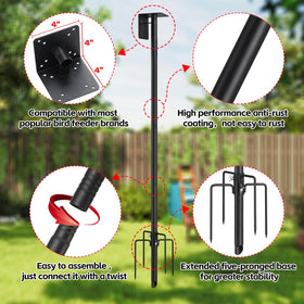 LLARGUEST five-prong base ground stake stabilizes the pole in windy conditions