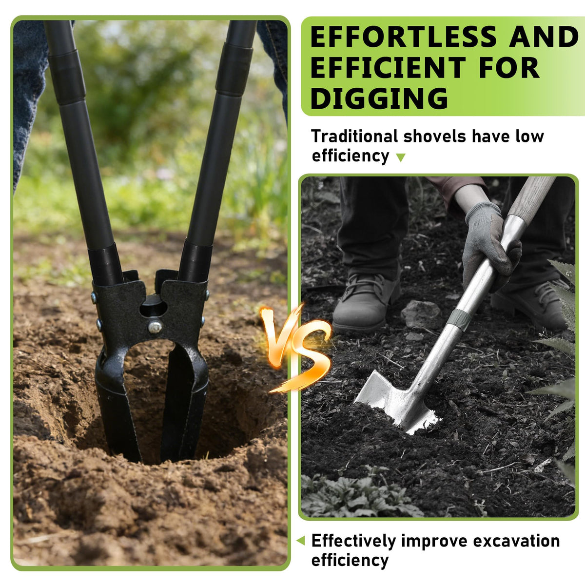 LLARGUEST digging shovel head with sharp edge for efficient soil penetration.