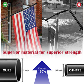 LLARGUEST flag pole height adjustment reaching 5 ft for visibility