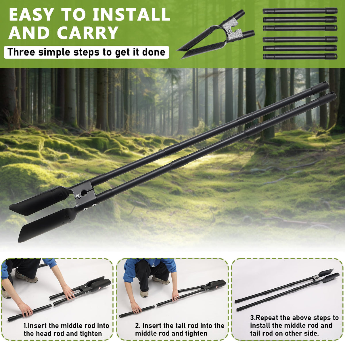 LLARGUEST heavy duty metal construction withstands harsh soil.
