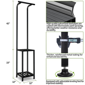 LLAXERGU plant stand with galvanized coating for indoor and outdoor use.