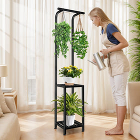 LLAXERGU plant stand suited for living rooms, gardens, balconies and patios.