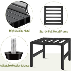 LLAXERGU weather-resistant stand with galvanized core for outdoor durability.