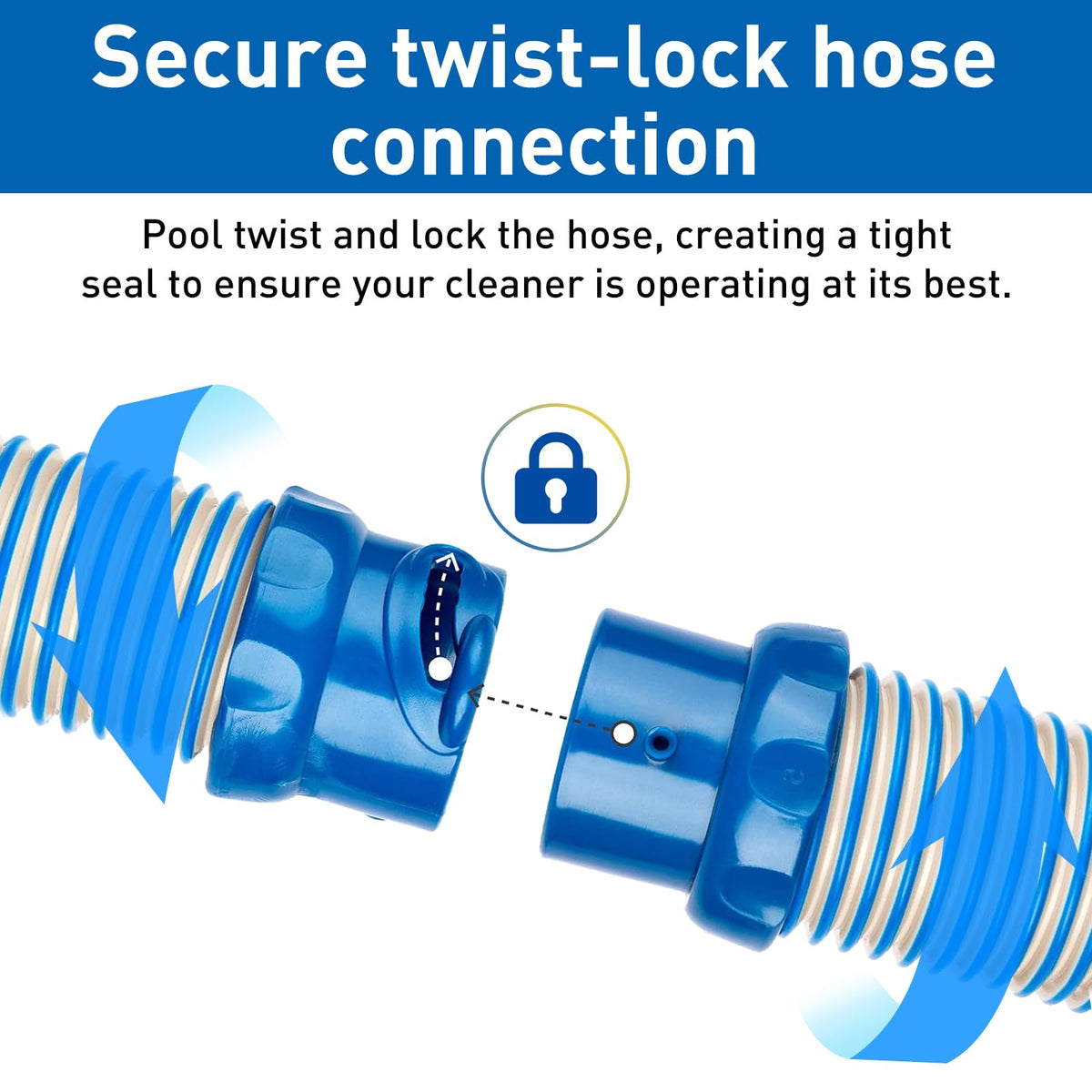 LLWAN easy-install hose with push-and-twist design.