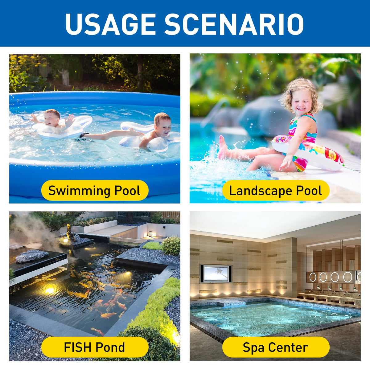 LLWAN suitable for in-ground and above-ground pools.