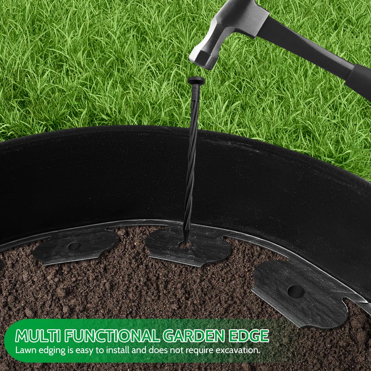Lmiaiwe heavy-duty plastic edging withstands weather while keeping shape.