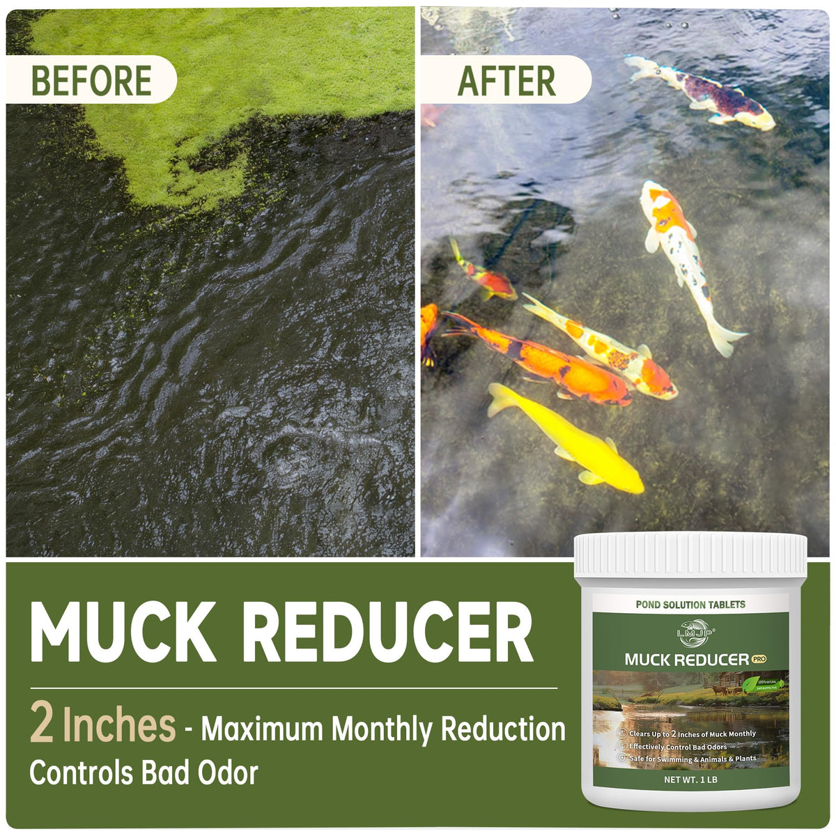 LMJP Muck Reducer tablets dissolve and release enzymes to tackle sludge