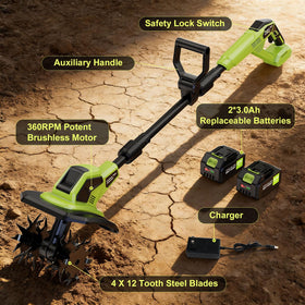Lmozim multi-functional garden tool suitable for beds, planters, and veggie plots.