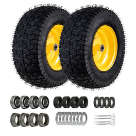 LMYYGOO 16x6-8 tubeless tire with wheel for mower and stable ride.
