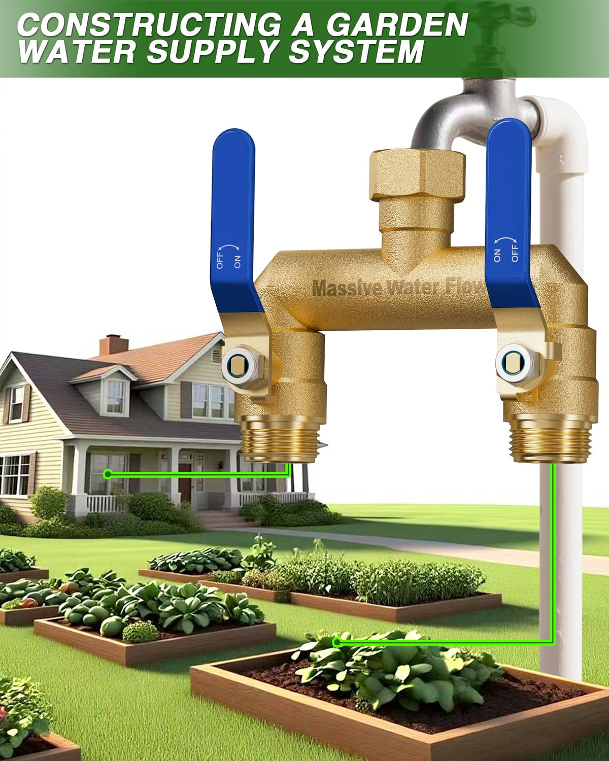 LNEZCDB 3/4-inch GHT thread securely connects standard faucets
