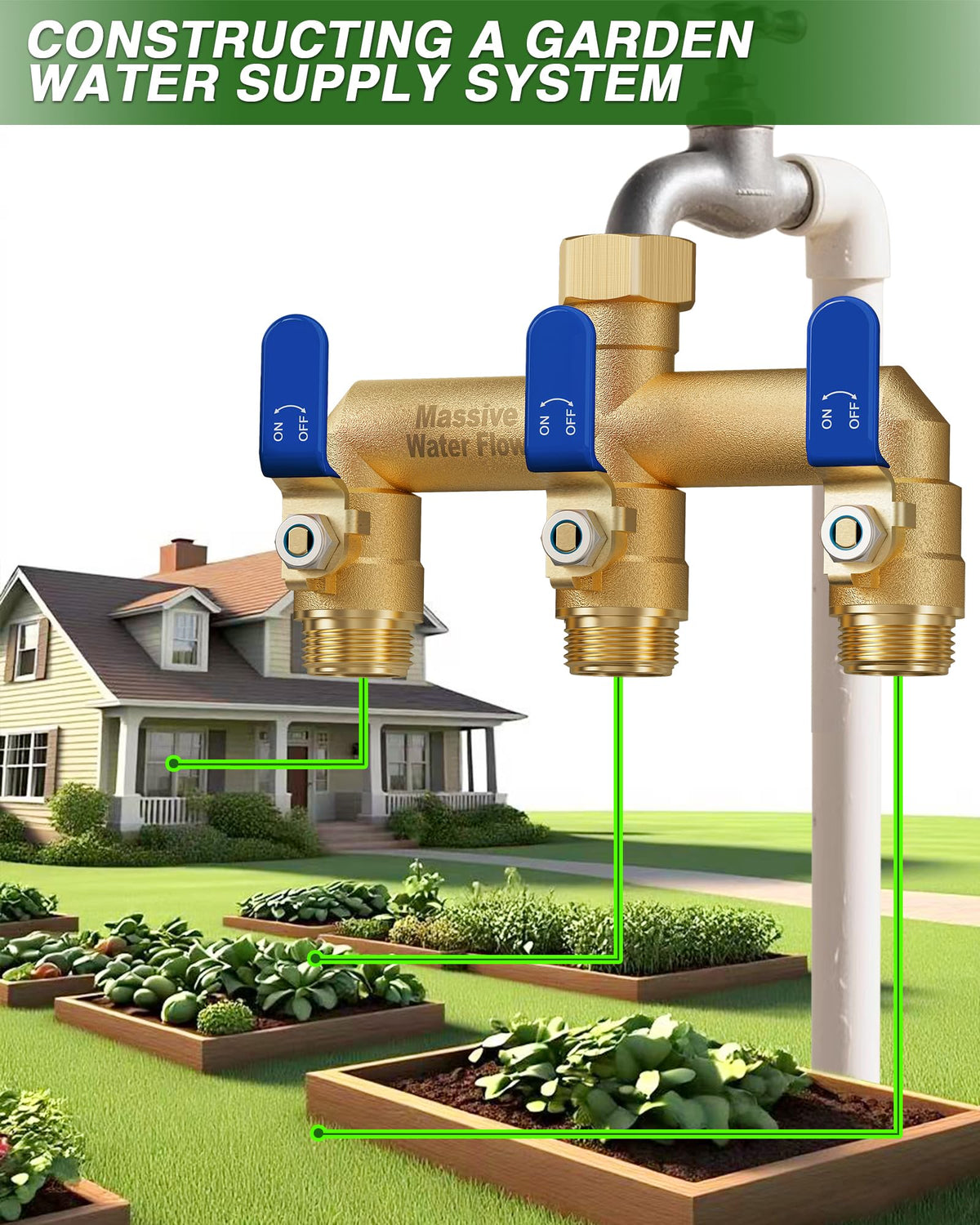 LNEZCDB brass body withstands extreme temperatures for reliable season-long use.