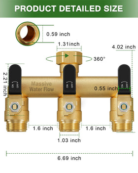 Brass construction highlights durability and sealing reliability