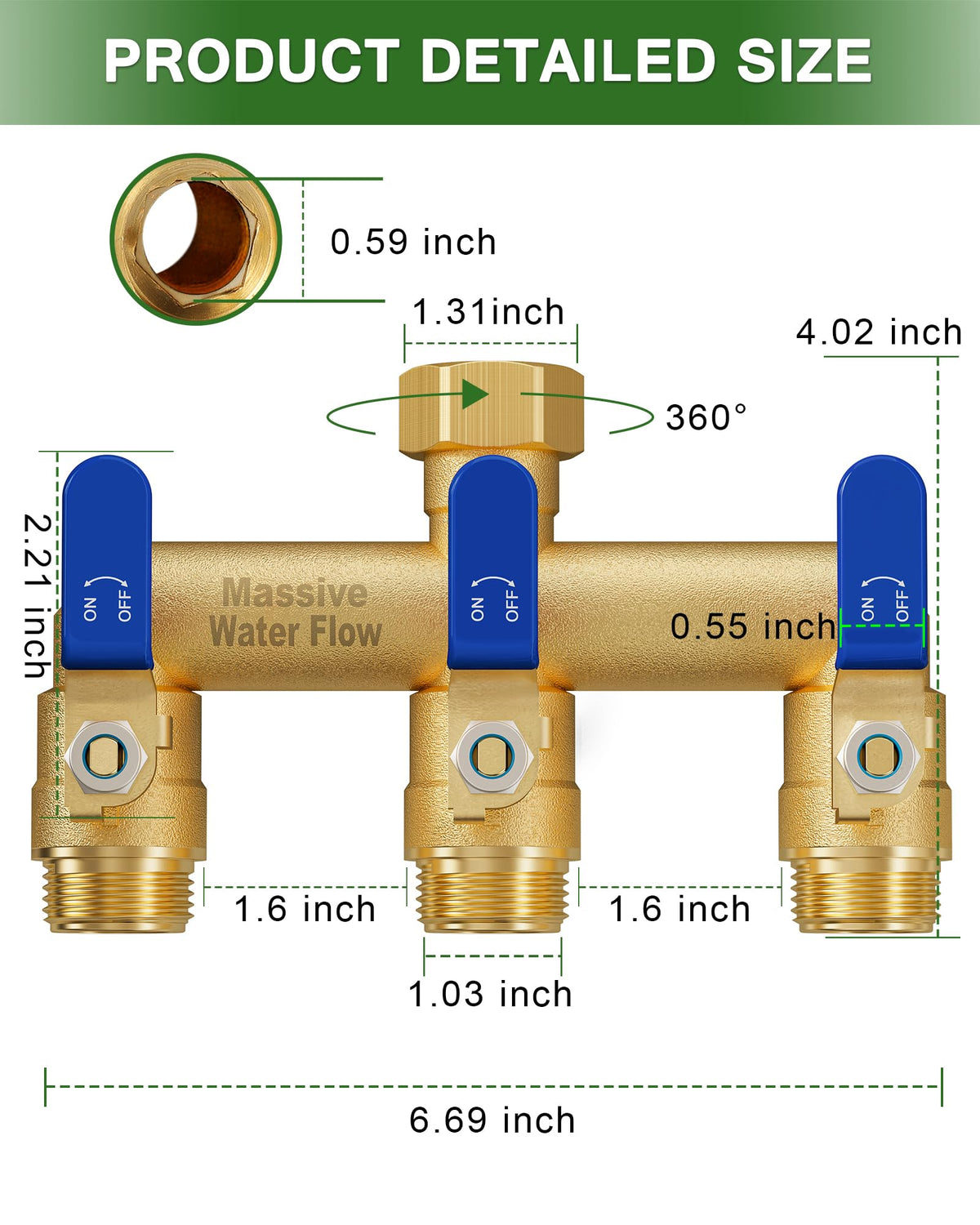 LNEZCDB brass hose spigot connection demonstrates durable, leak-free performance.