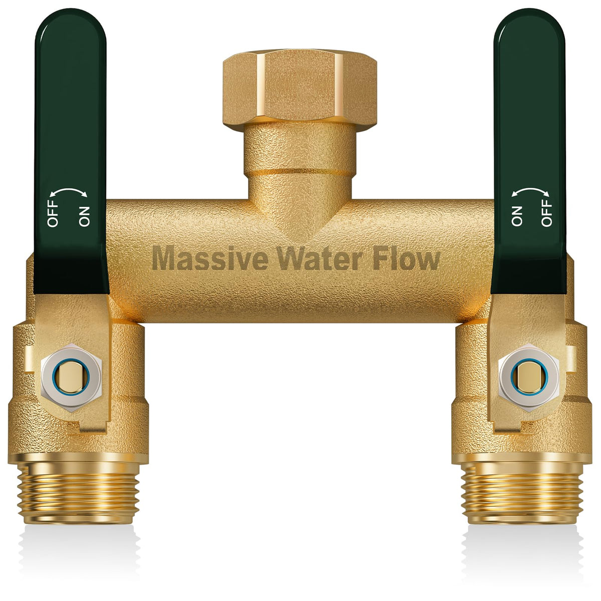 LNEZCDB hose splitter with brass body delivering durable full-flow performance.
