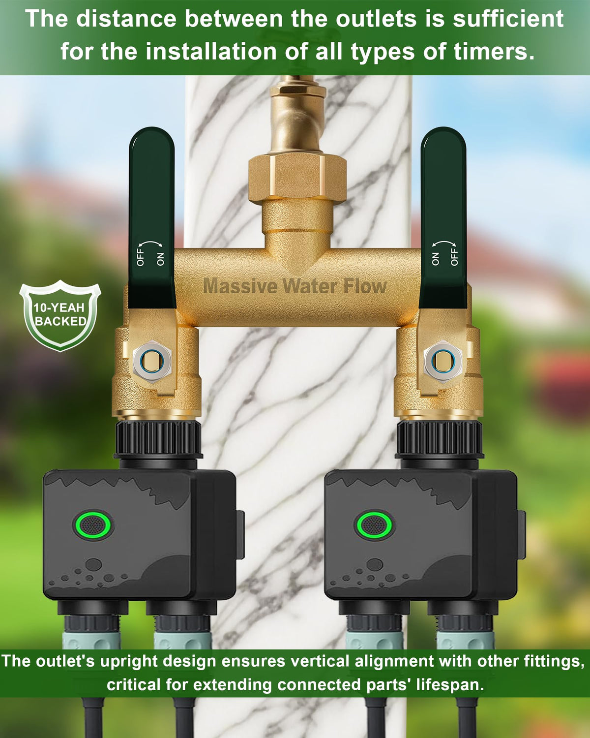 LNEZCDB brass splitter withstands extreme temperatures from -40°F to 176°F.