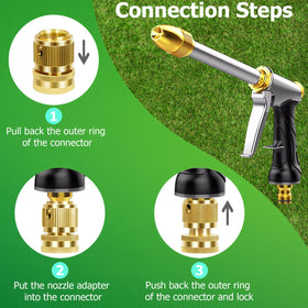 LNSY nozzle enables garden watering with adjustable flow settings